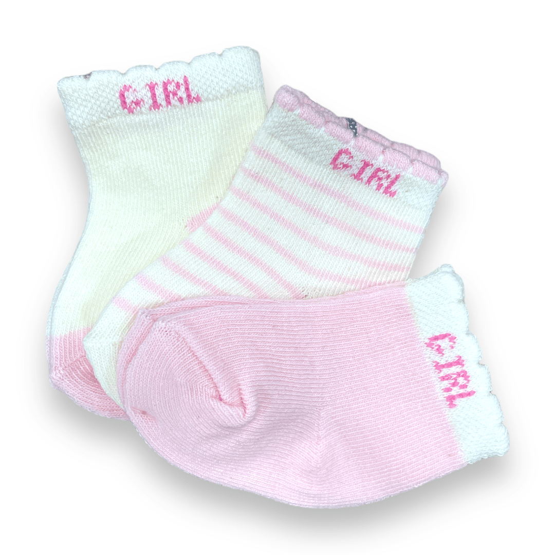 Set de 3 calcetines de niña 0-3m - Palimu