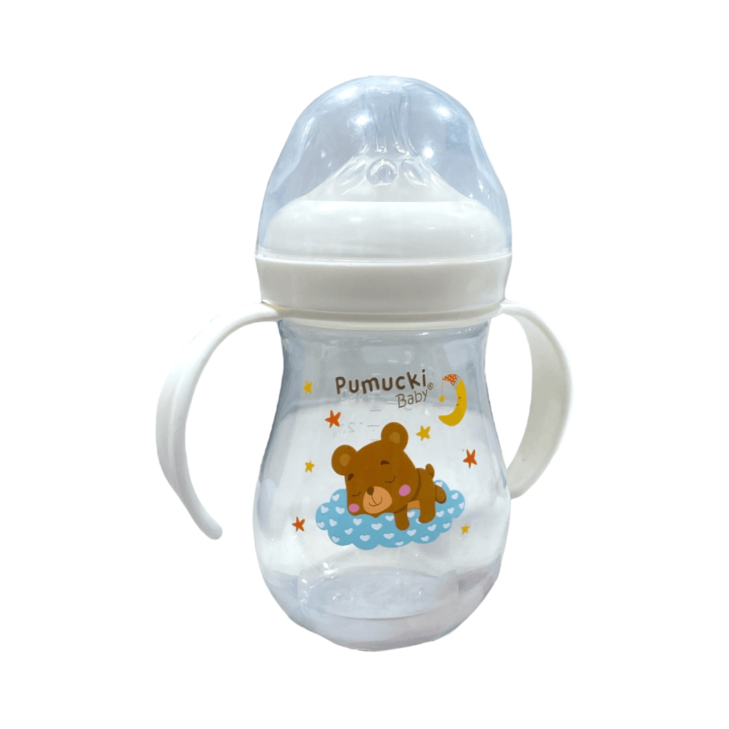 Mamadera 180 ml boca ancha blanca Pumucki - Palimu