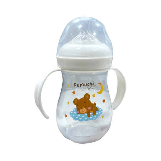 Mamadera 180 ml boca ancha blanca Pumucki - Palimu