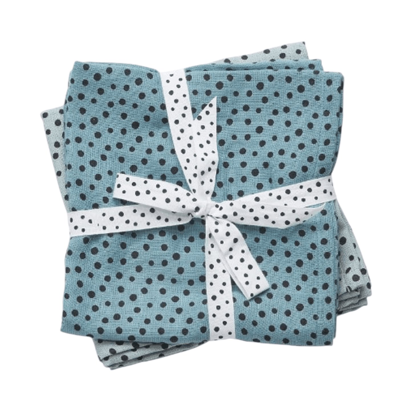 Set 2 Mantas Muselina Happy Dots Azul Done by deer - Palimu
