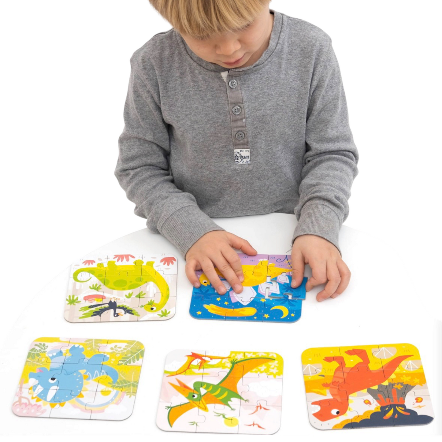 Puzzle Dinosaurs (45 piezas, 5 puzzles) 3+