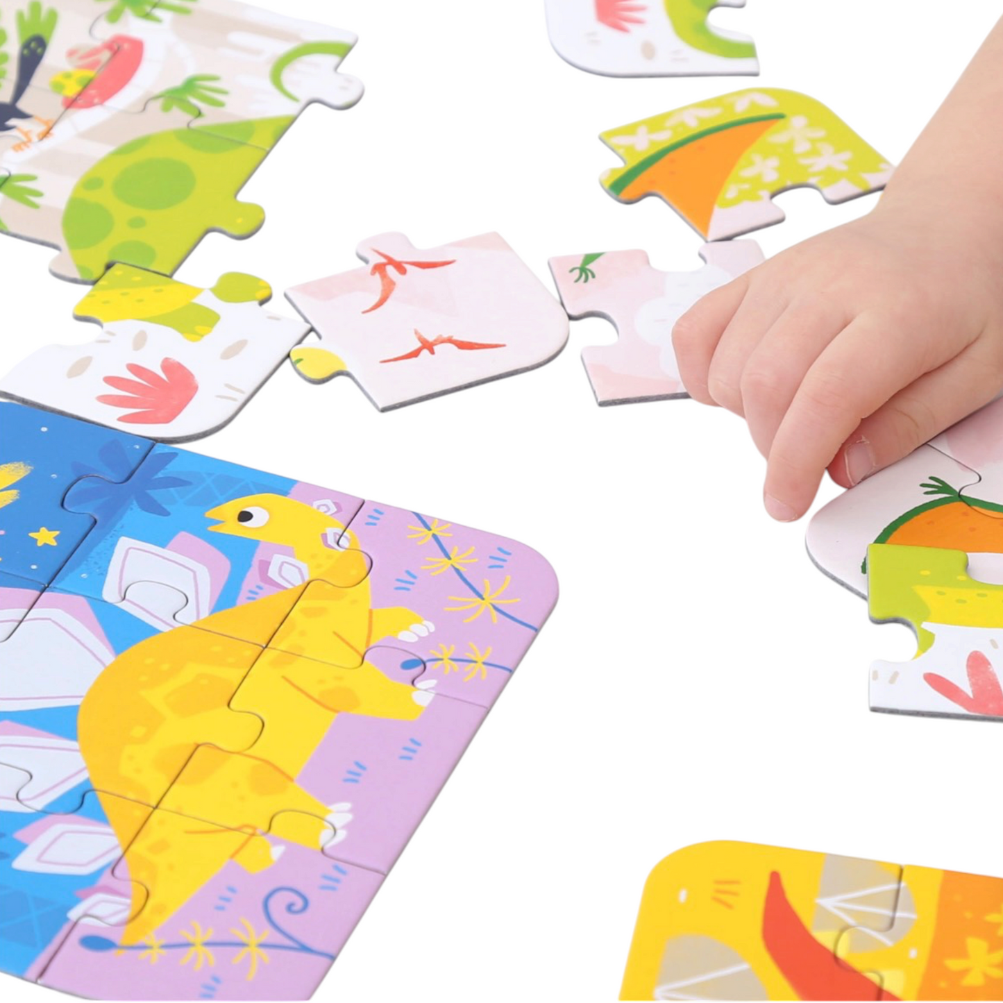Puzzle Dinosaurs (45 piezas, 5 puzzles) 3+