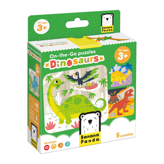Puzzle Dinosaurs (45 piezas, 5 puzzles) 3+