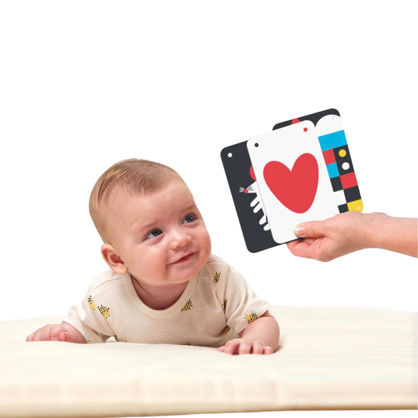 Tarjetas de alto contraste para bebés 0M+, 3M+