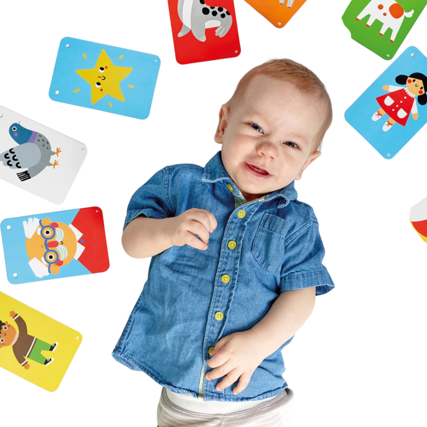 Tarjetas de alto contraste para bebés 6M+, 9M+
