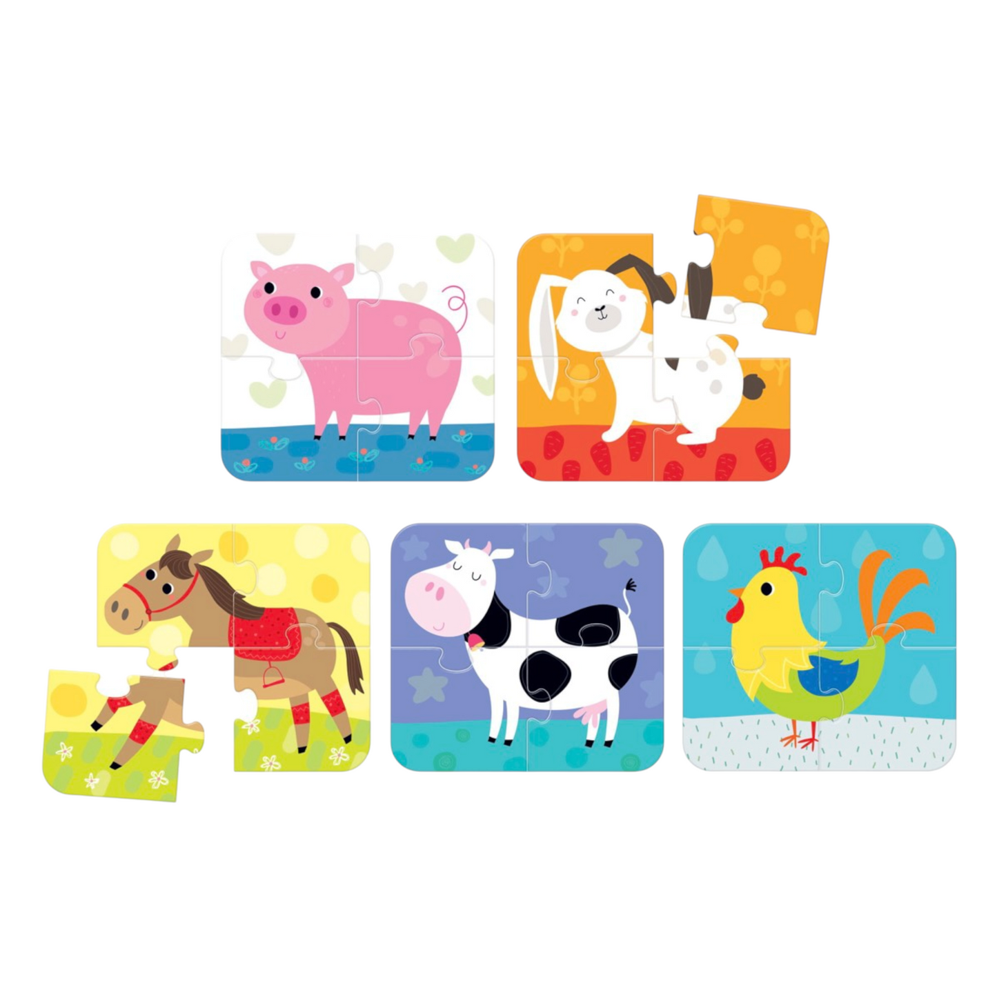 Puzzle Animals (20 piezas, 5 puzzles) 2+