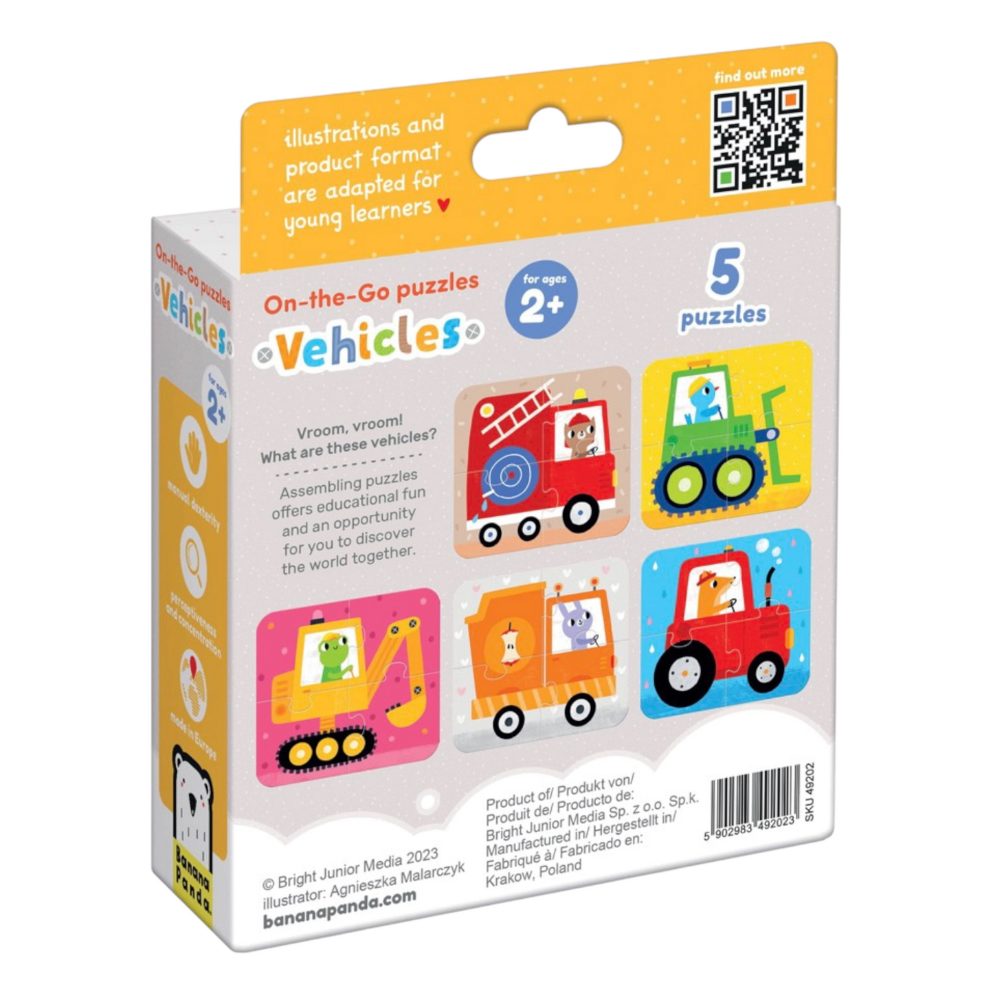 Puzzle Vehicles (20 piezas, 5 puzzles) 2+