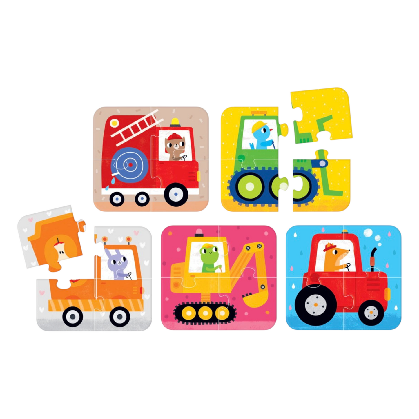Puzzle Vehicles (20 piezas, 5 puzzles) 2+