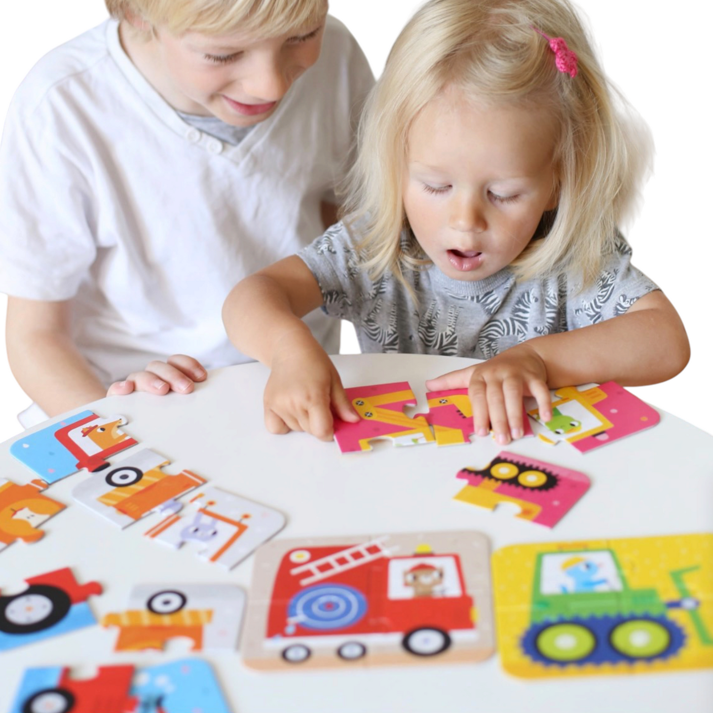 Puzzle Vehicles (20 piezas, 5 puzzles) 2+