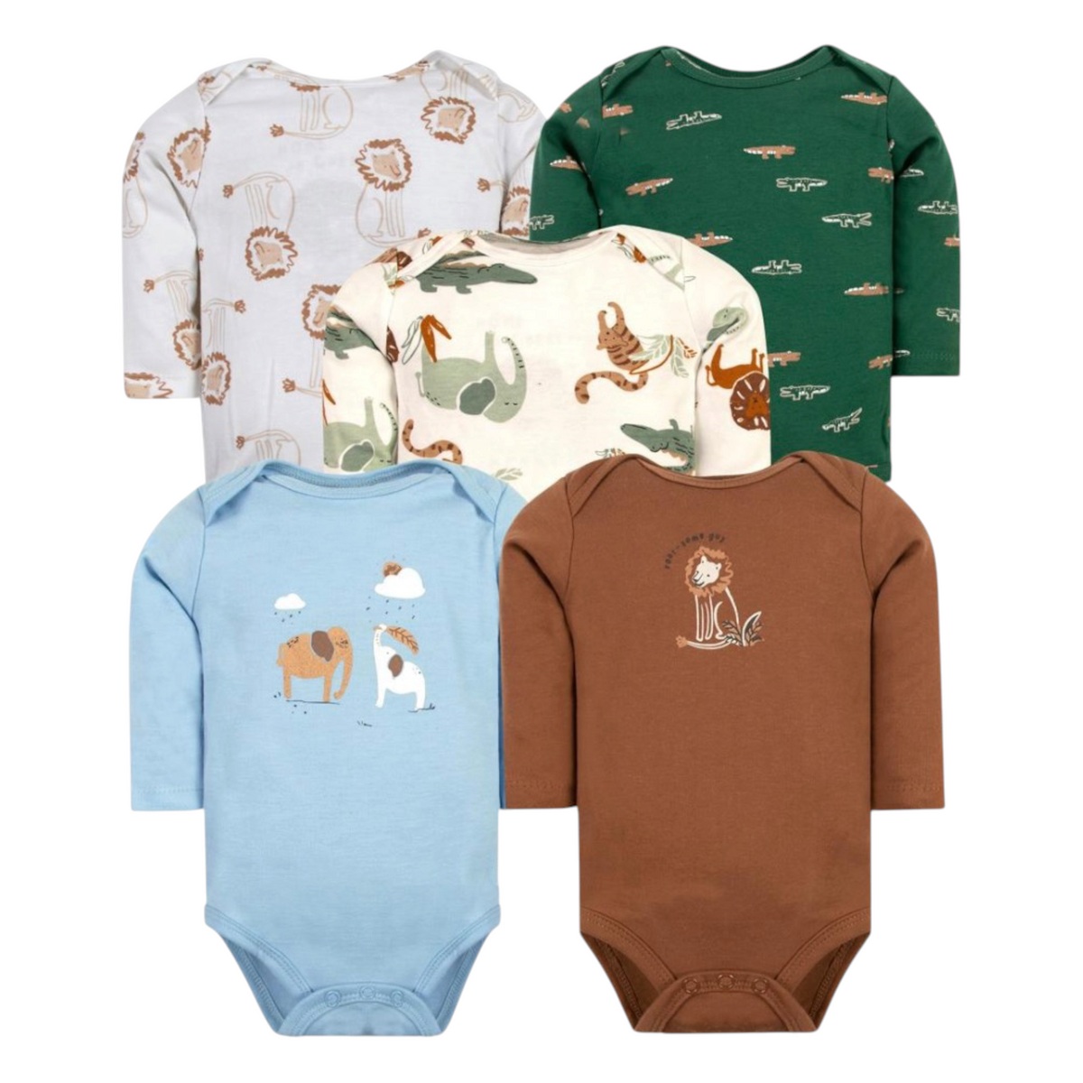 Set de 5 bodies selva verde