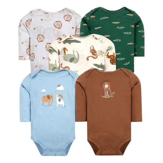 Set de 5 bodies selva verde