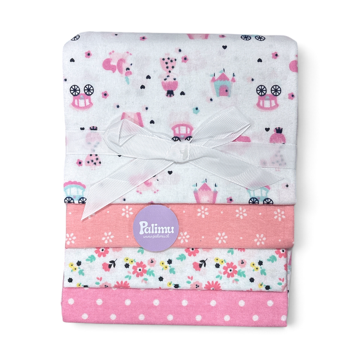 Set de 4 mantitas afraneladas, Variedad de diseños
