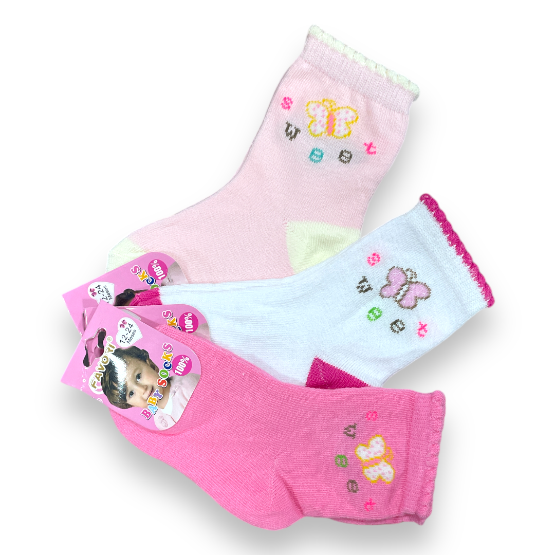 Set de 3 calcetines 12-24m favori niña