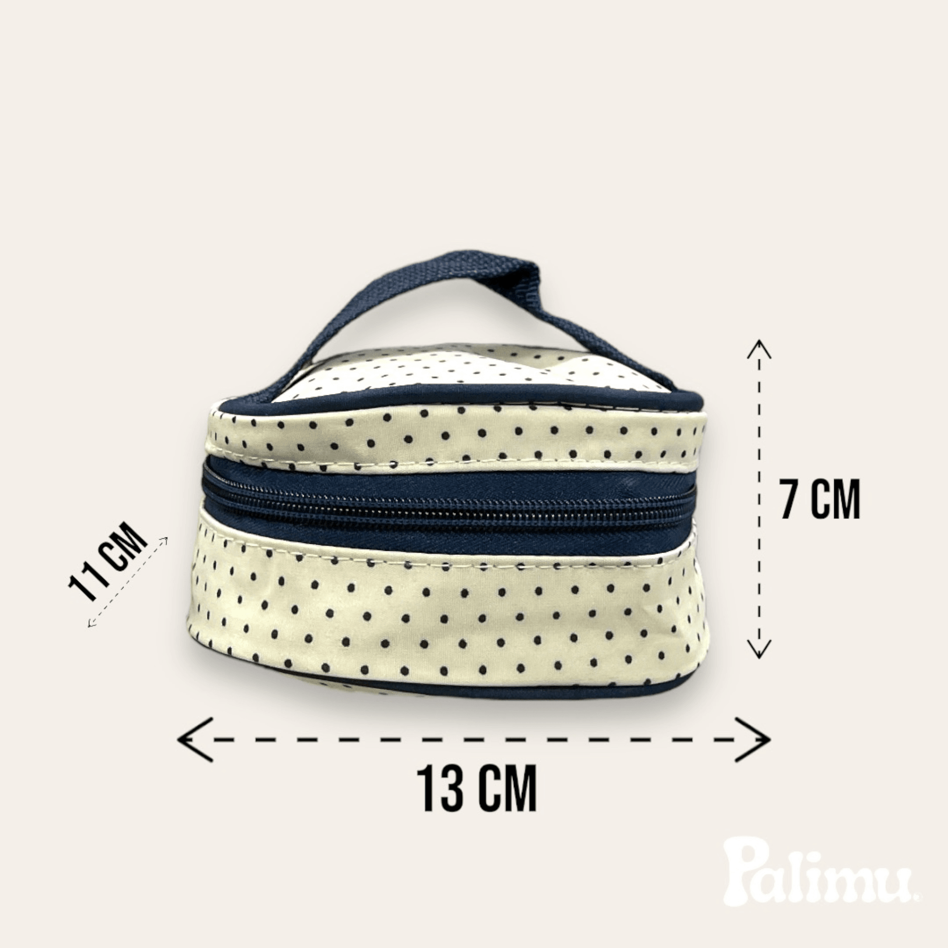 Set bolso maternal 5 piezas azul con puntos - Palimu