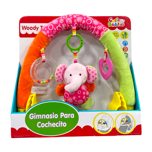 Arco sonajero para coche rosado