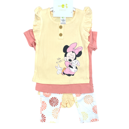 Conjunto 4 piezas minnie, Amarillo