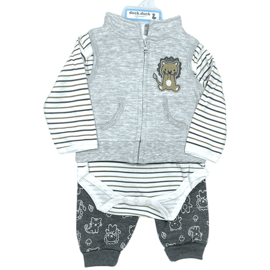 Conjunto de 3 piezas, Gris - Palimu