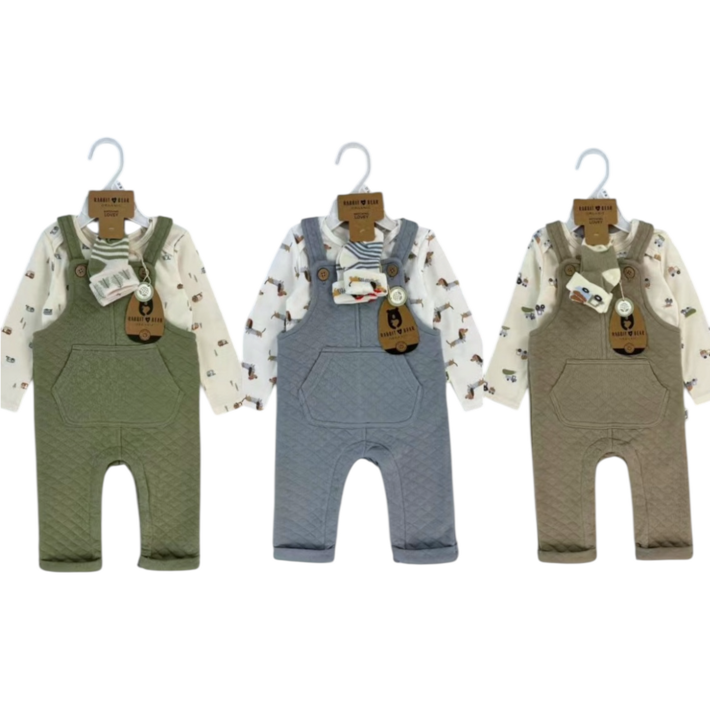 Conjunto de Jardinera, polera y calcetines