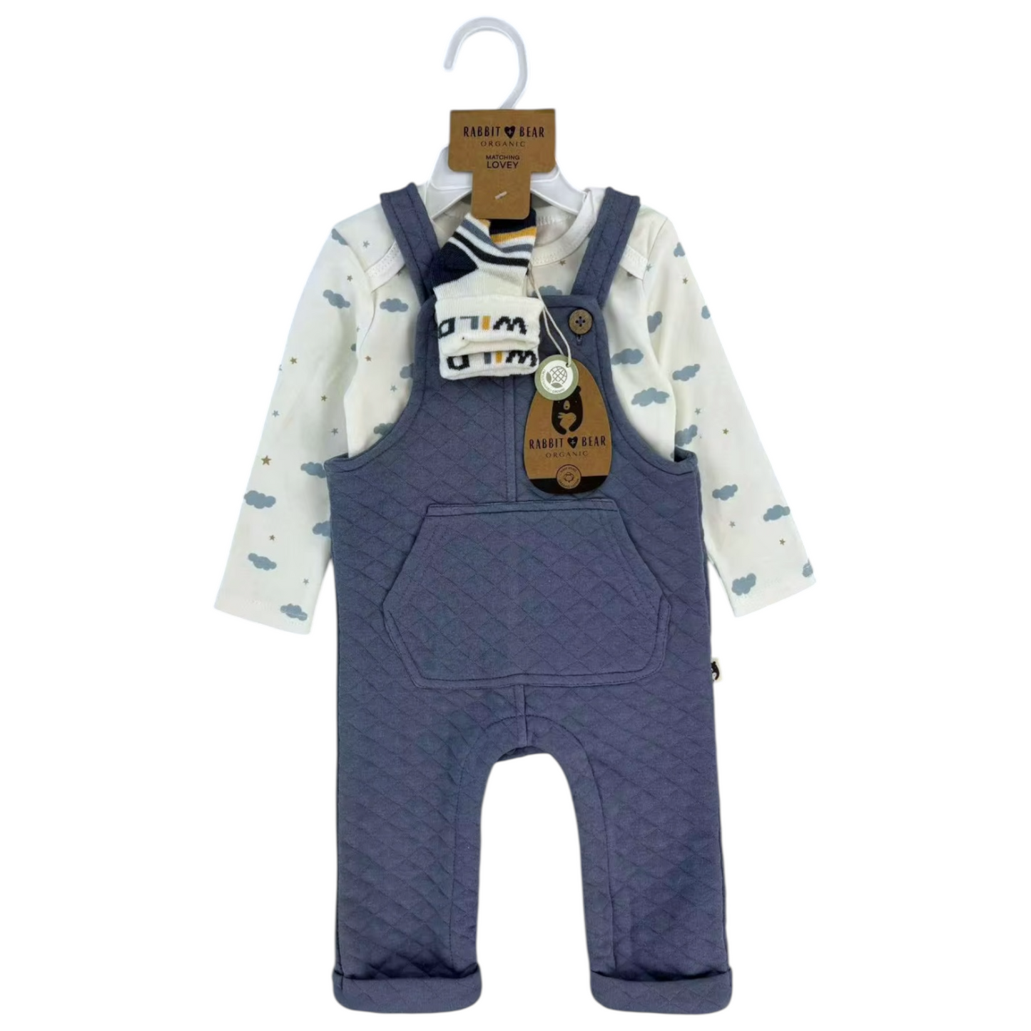 Conjunto de Jardinera, polera y calcetines