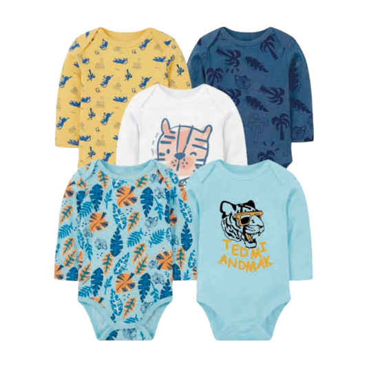 Set de 5 bodies, Tigre