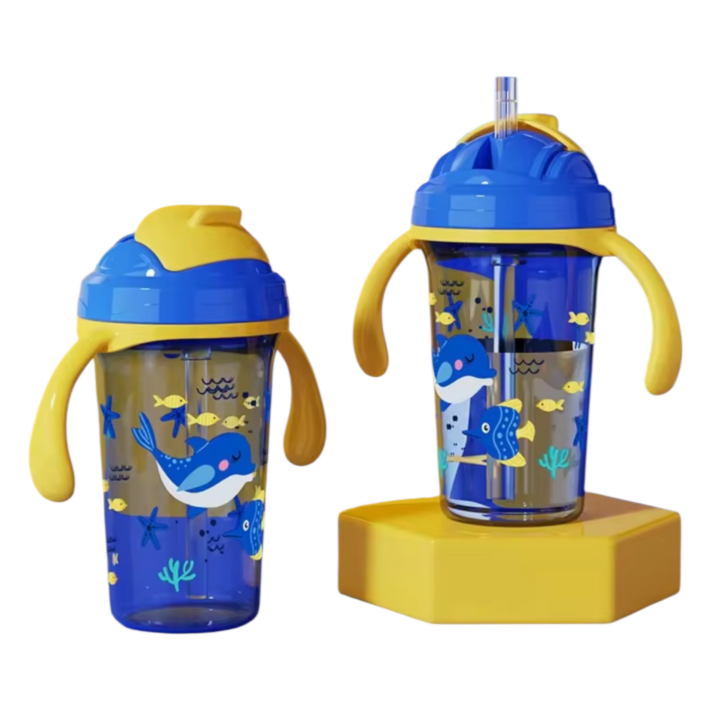 Vaso con bombilla 300ml