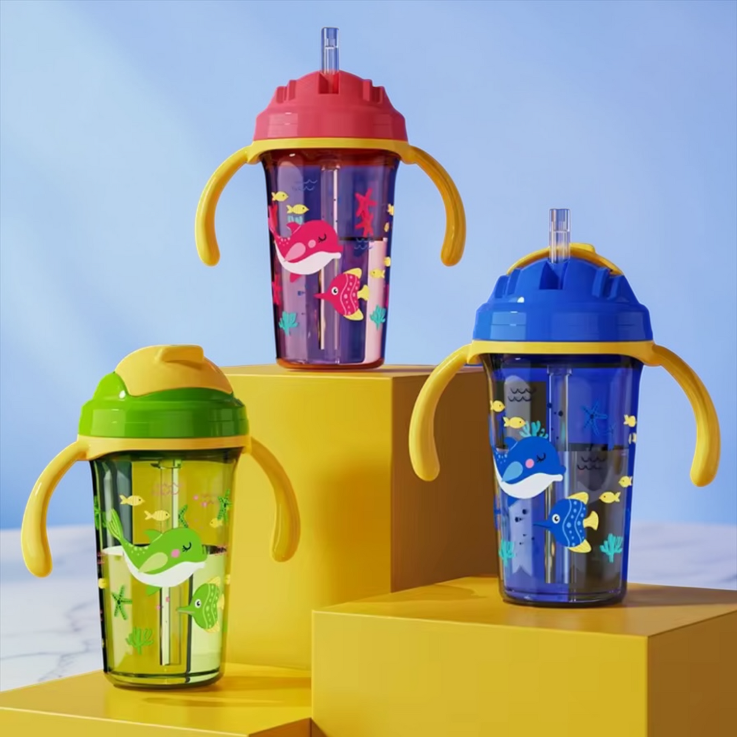 Vaso con bombilla 300ml