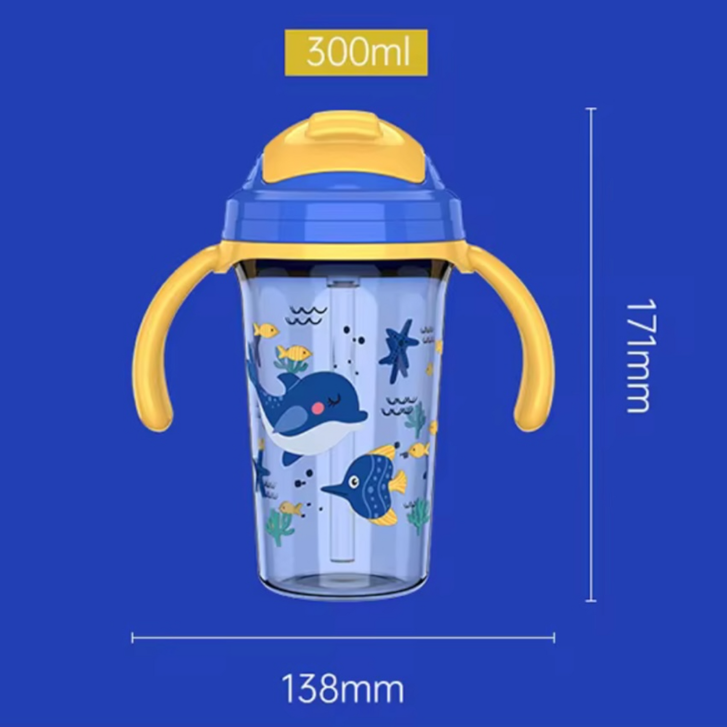 Vaso con bombilla 300ml