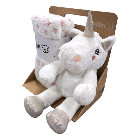 Manta con peluche, Unicornio