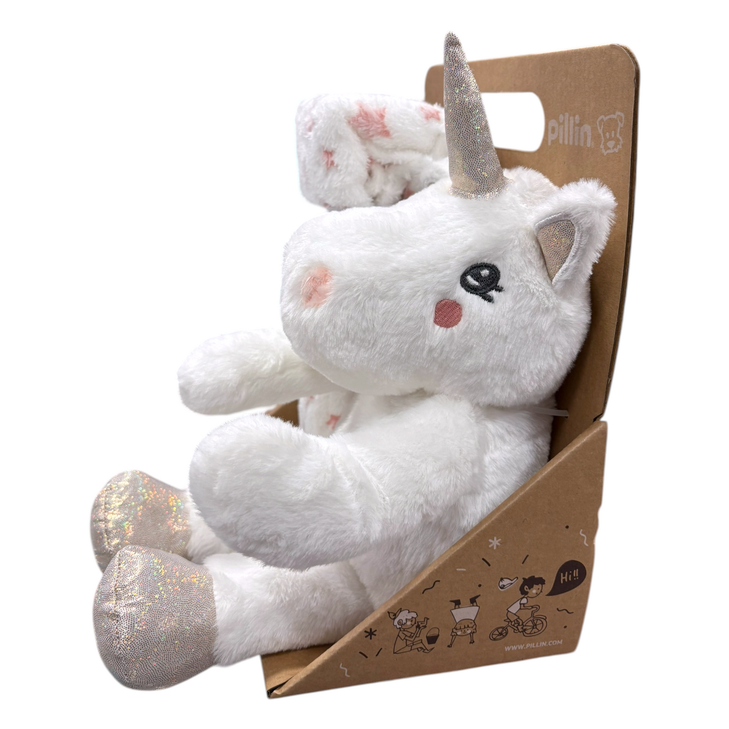 Manta con peluche, Unicornio