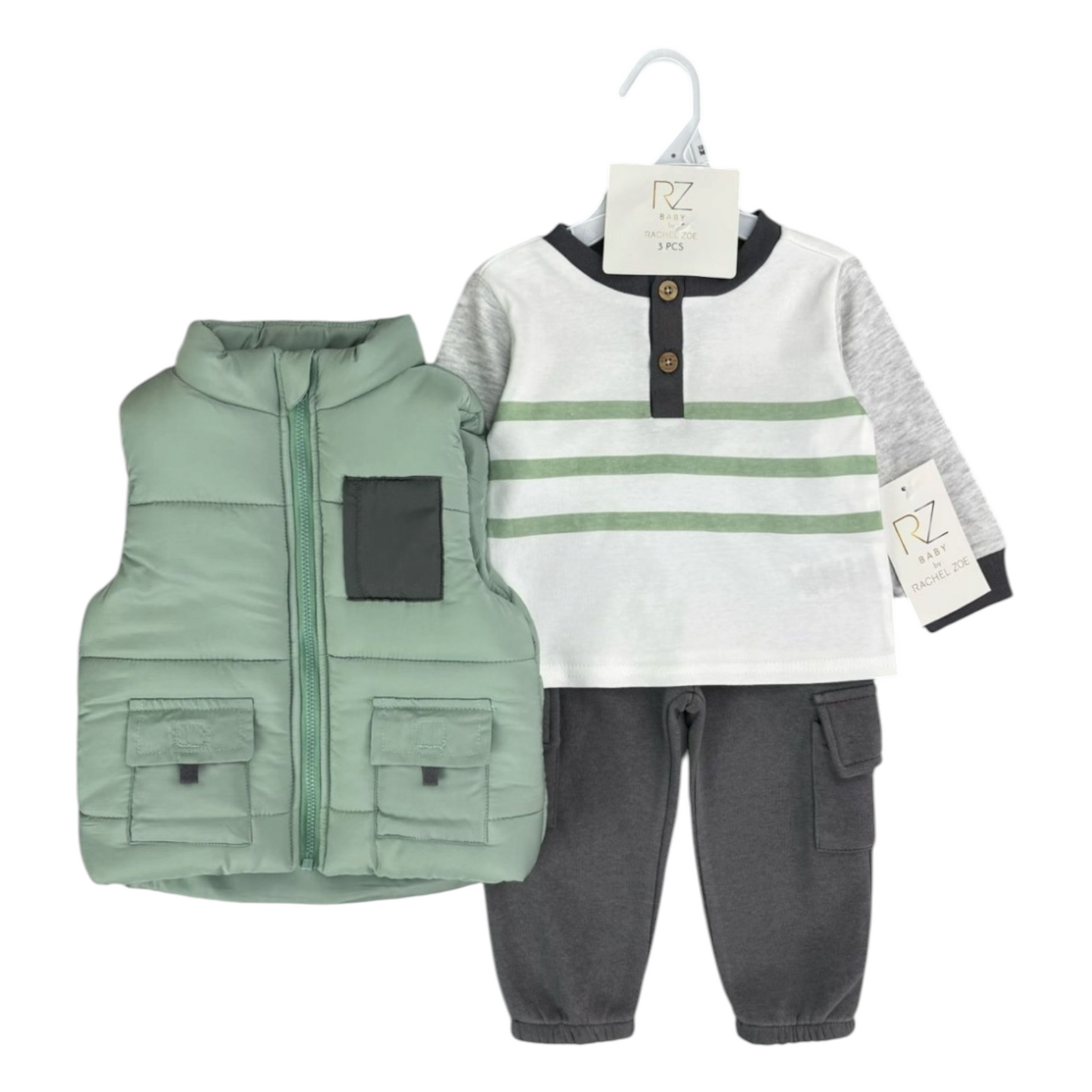 Conjunto 3 piezas gris
