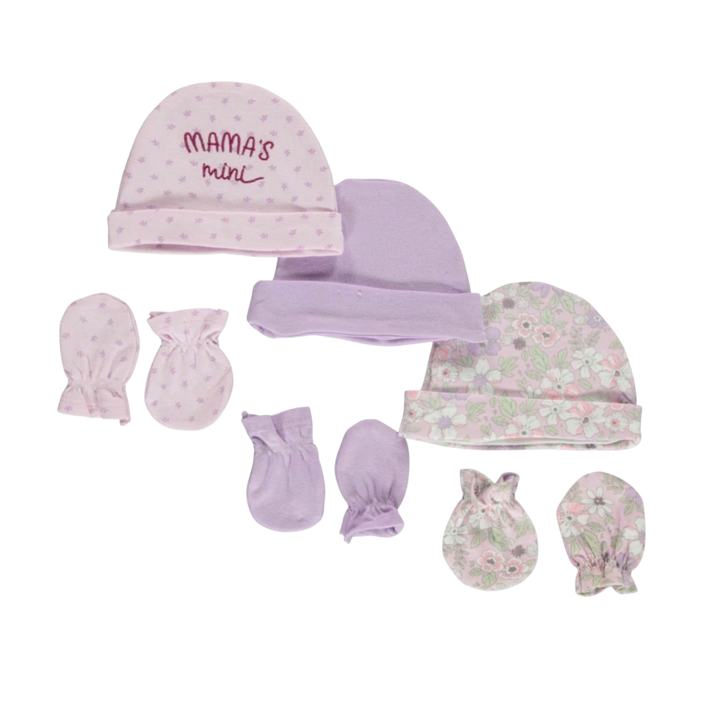 Set de 3 gorros + mitones