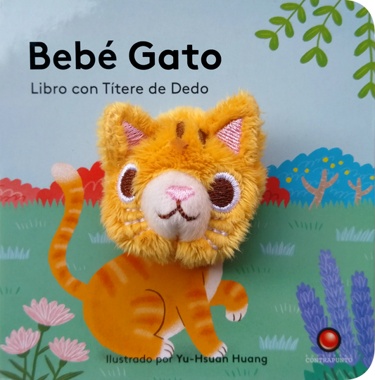 Libro con títere de dedo. Bebé Gato