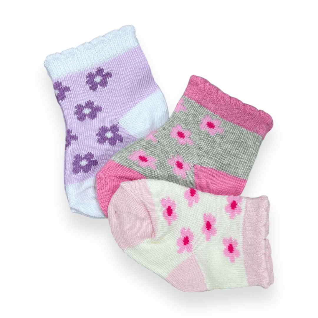 Set de 3 calcetines de niña 0-3m - Palimu