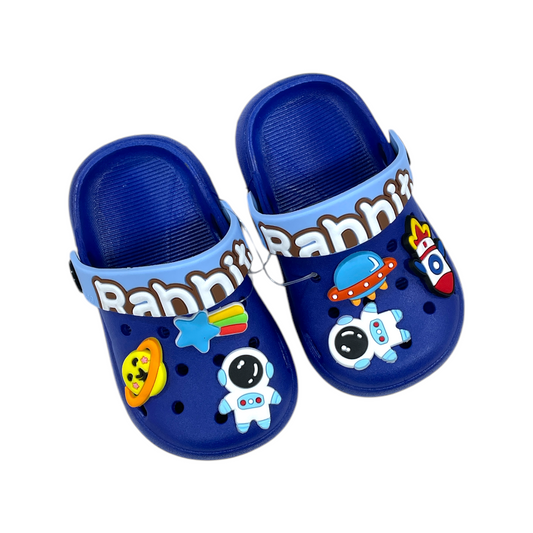 Sandalias zuecos azul