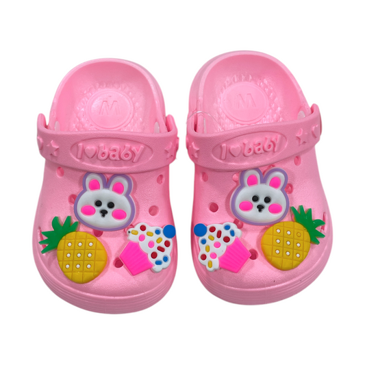 Sandalias zuecos rosa
