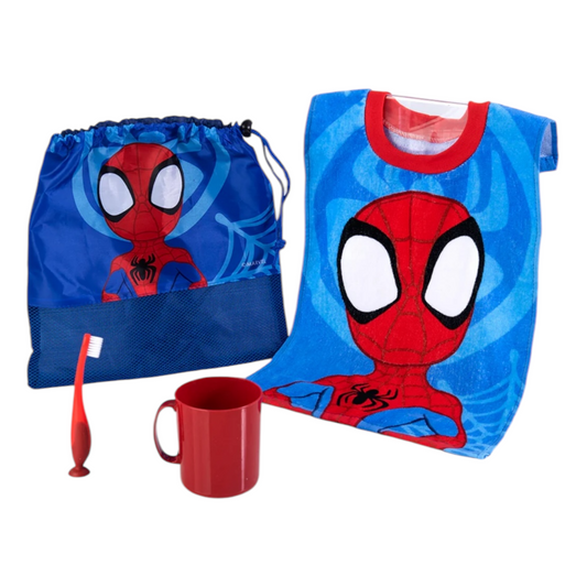 Set toalla, bolso, taza y cepillo, Spiderman