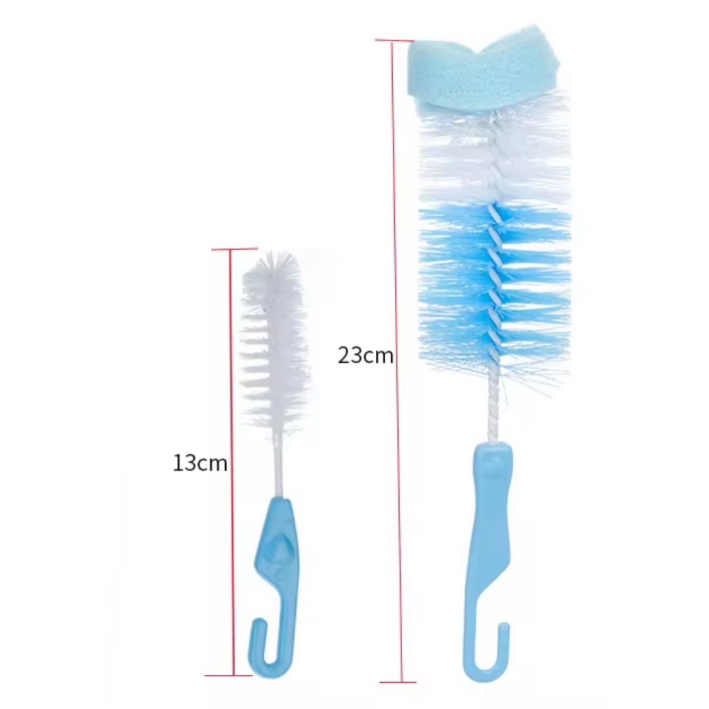 Set de 2 cepillos limpia mamaderas