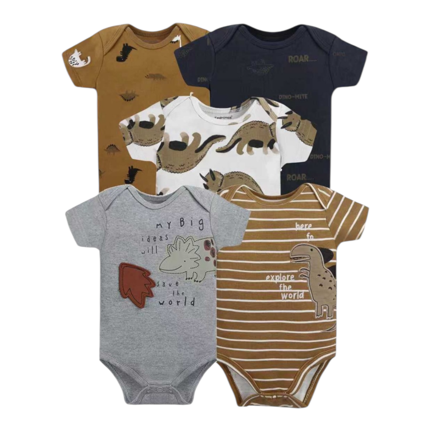 Set de 5 bodies, Café