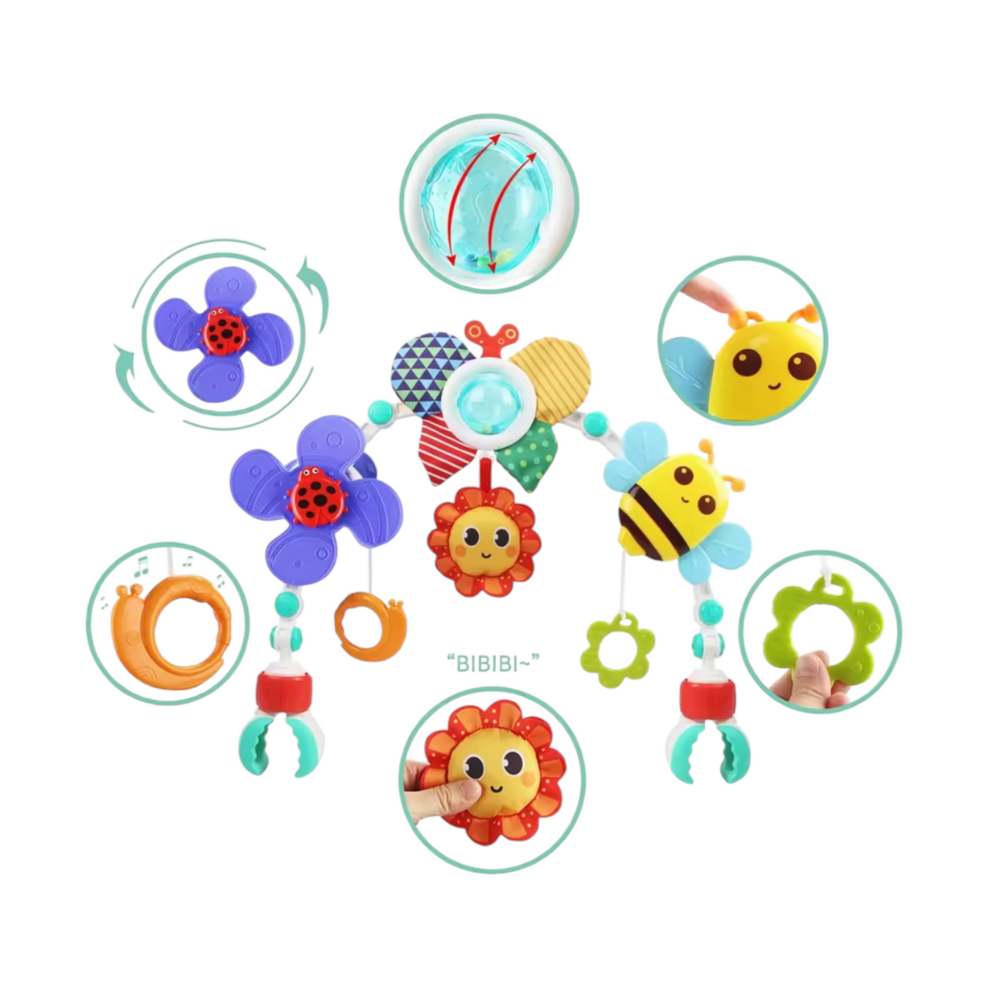 Arco didáctico para cochecito