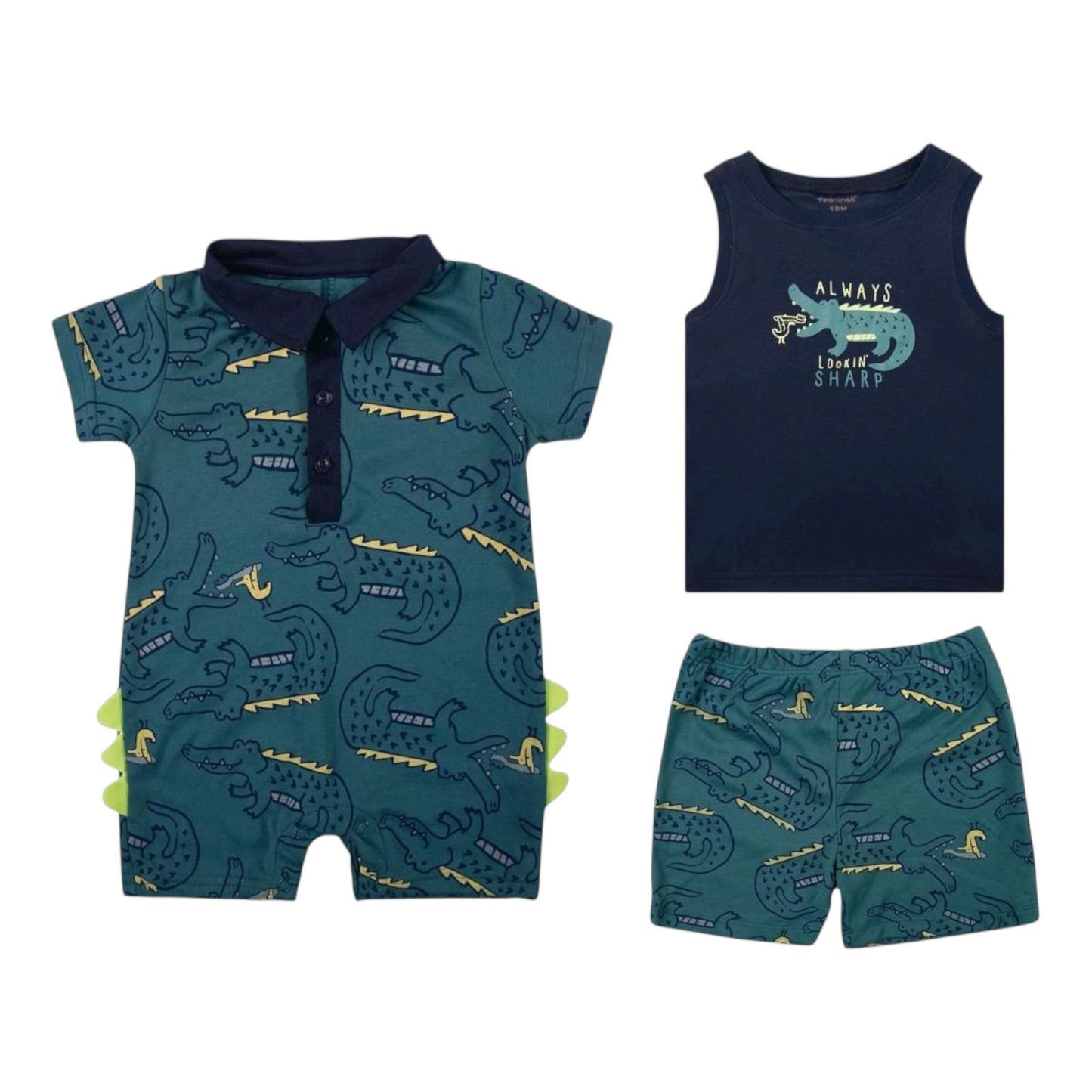 Conjunto 3 piezas bebé, Azul