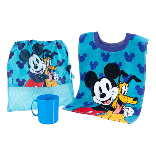 Set toalla, bolso y taza Mickey y pluto