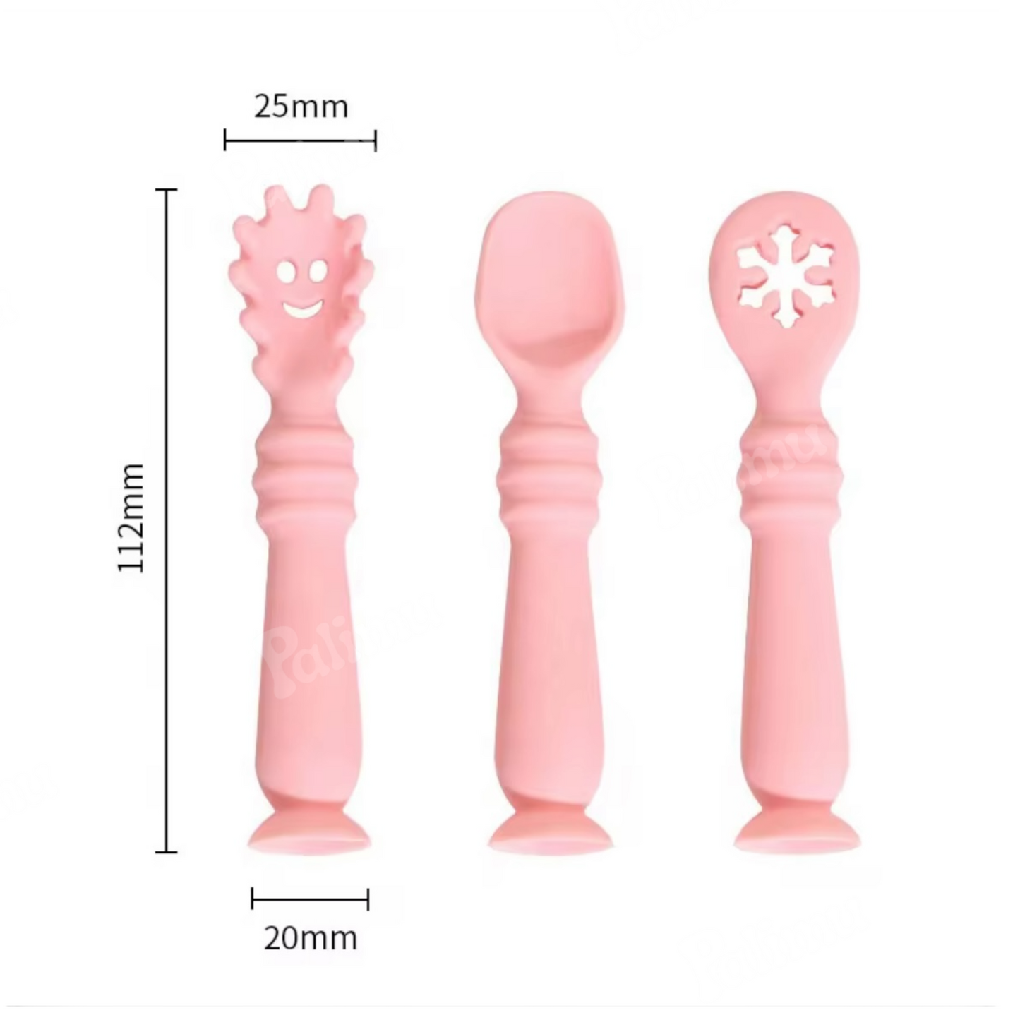Set de 3 cubiertos de aprendizaje con ventosa