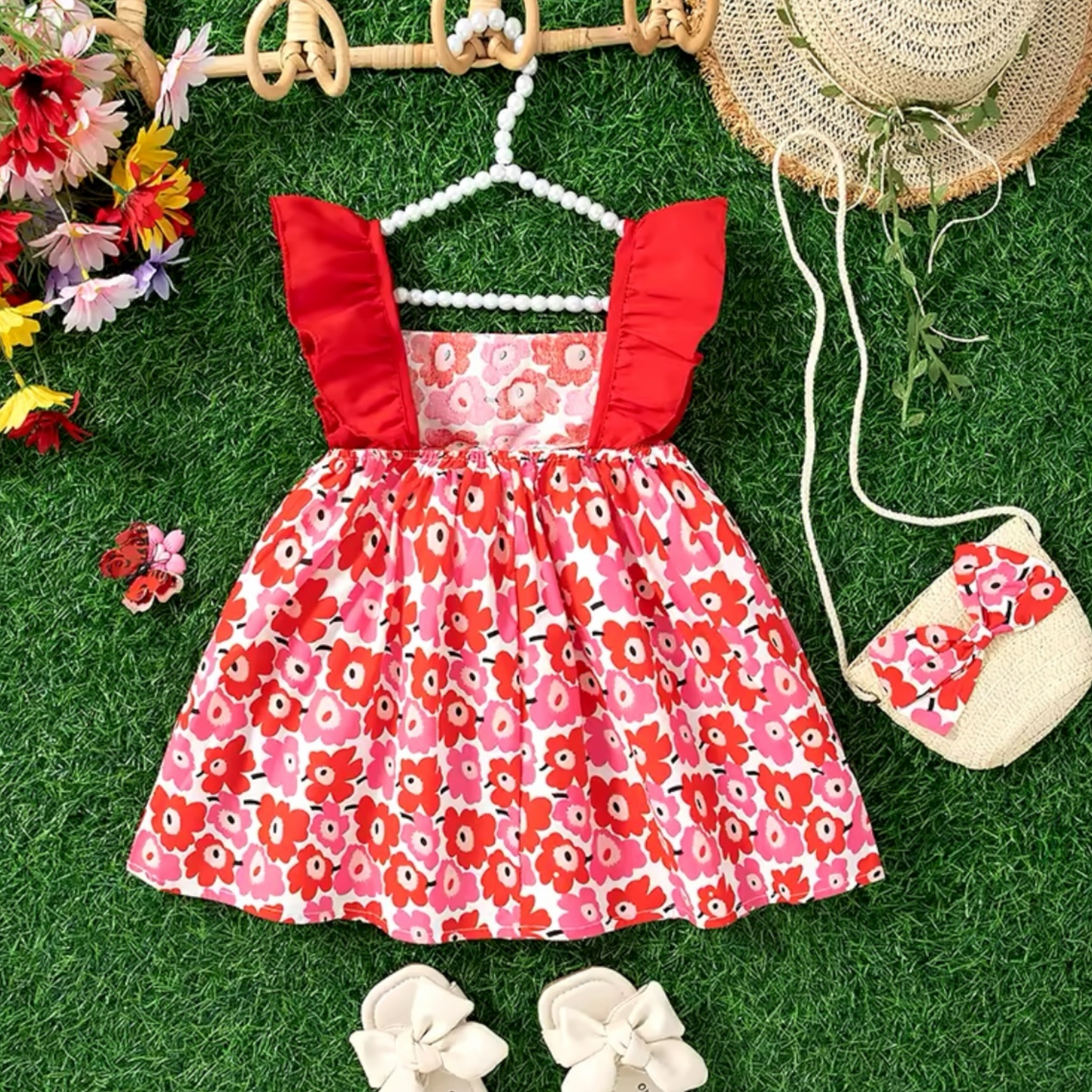 Vestido floral, 3 colores