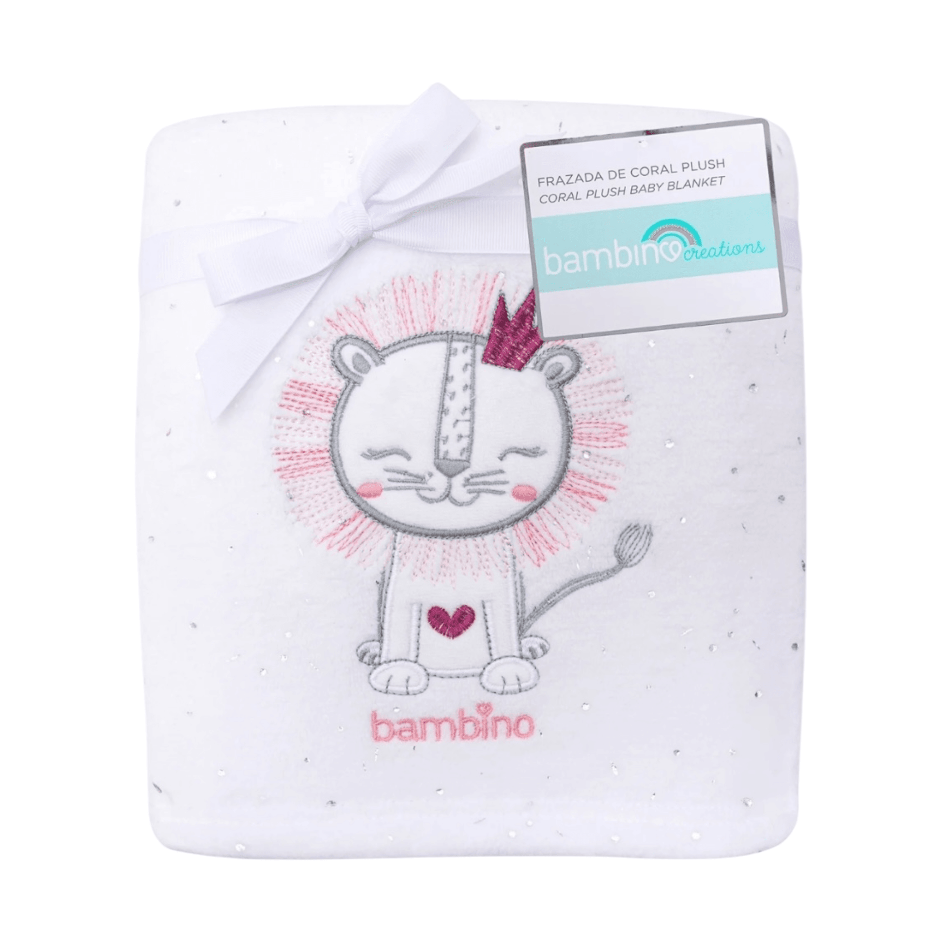 Manta coral Bambino, León rosa - Palimu