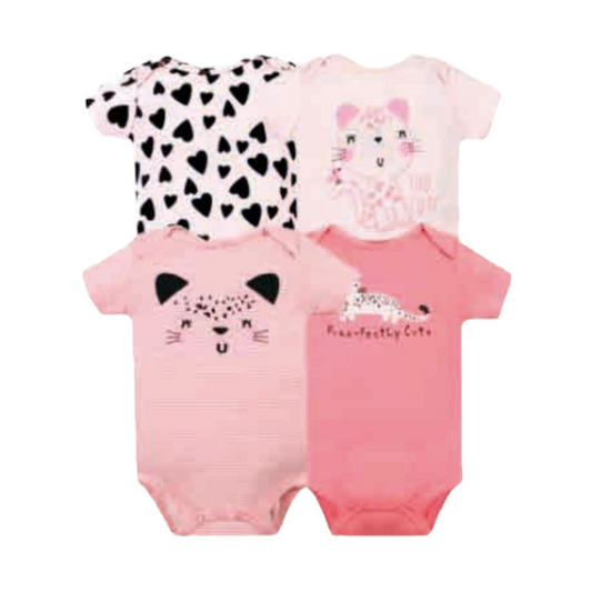 Set de 4 bodys pantera rosa