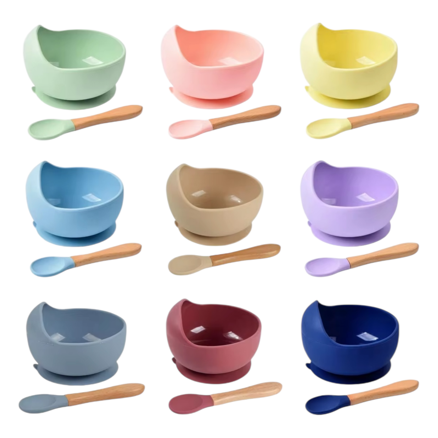 Bowl o tazón de silicona con cuchara