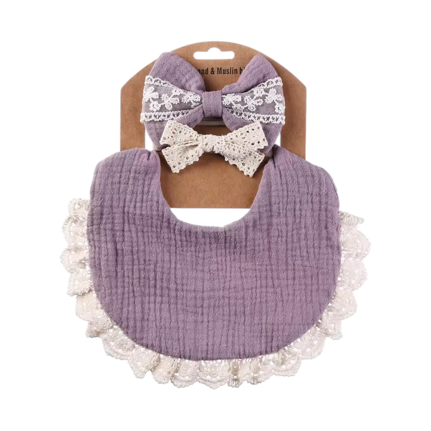 Set babero mas 2 cintillos