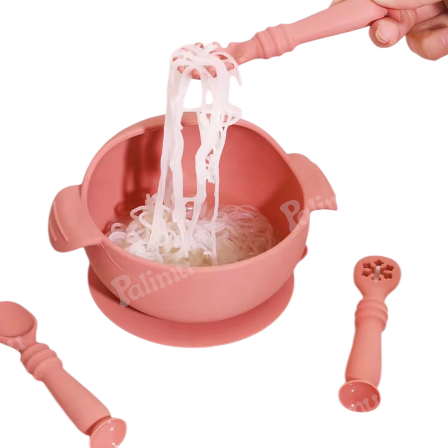 Set de 3 cubiertos de aprendizaje con ventosa