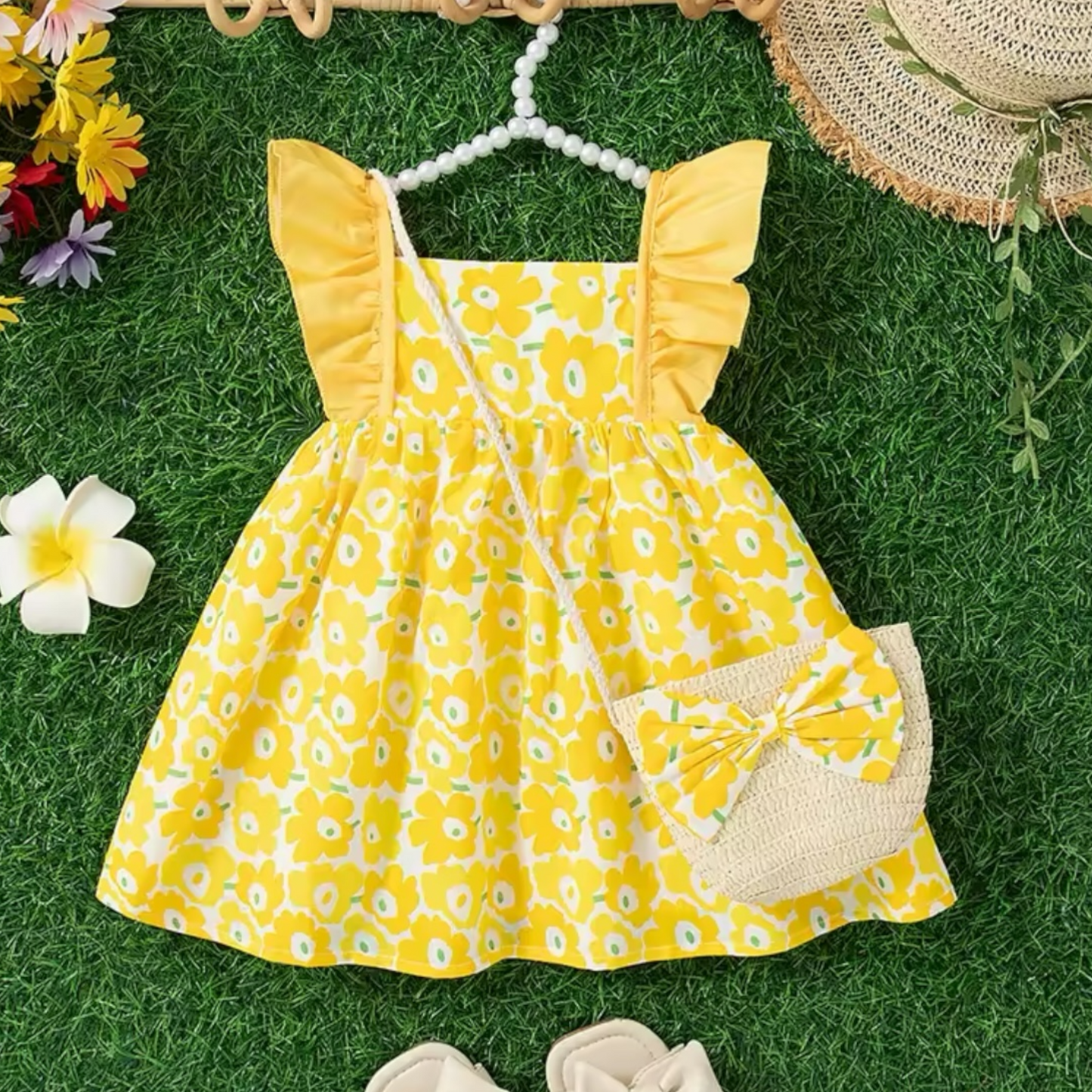 Vestido floral, 3 colores