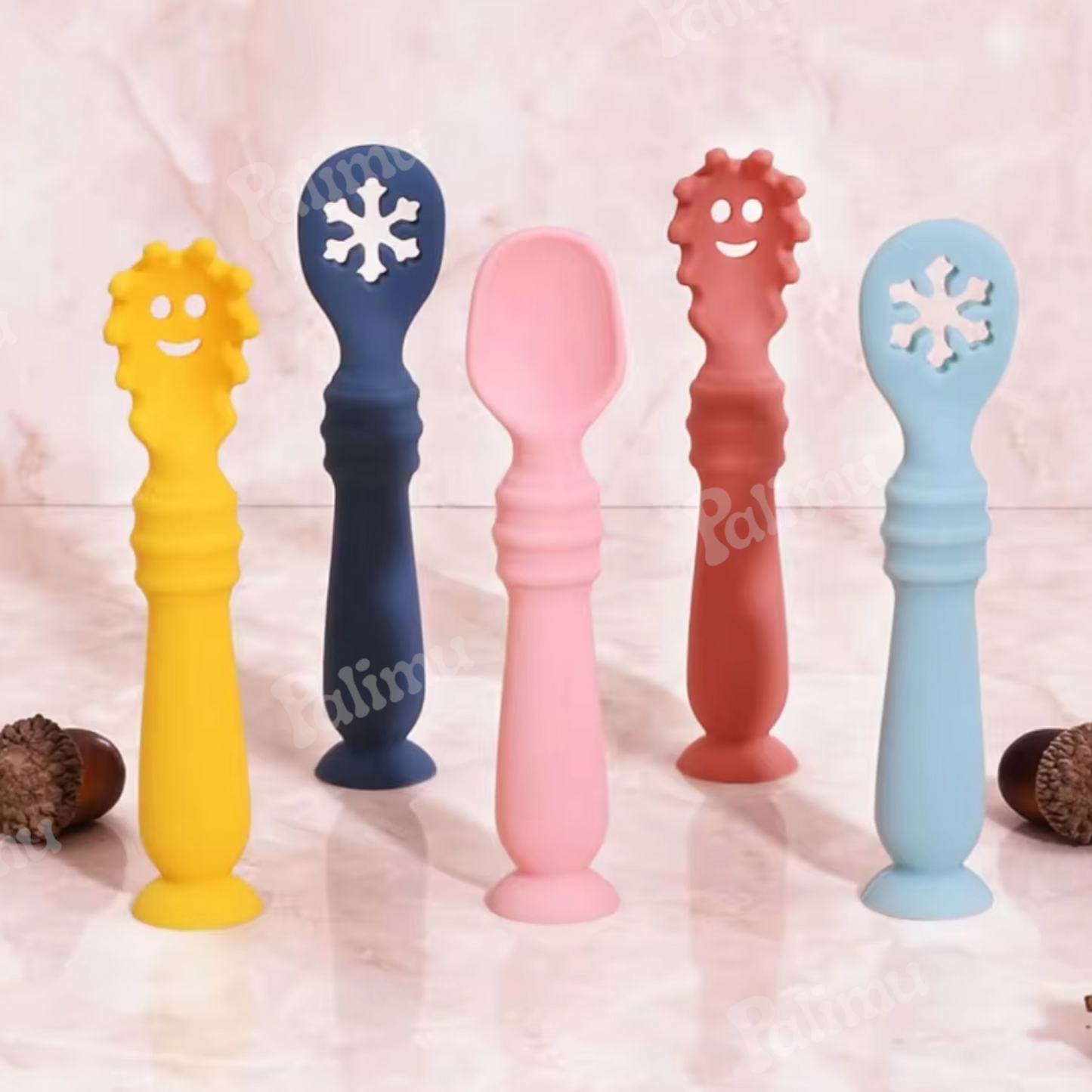 Set de 3 cubiertos de aprendizaje con ventosa